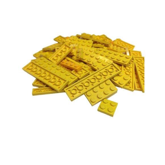 LEGO Lot 68 Pieces Yellow Assorted Flat Building Bricks u - Picture 3 of 3